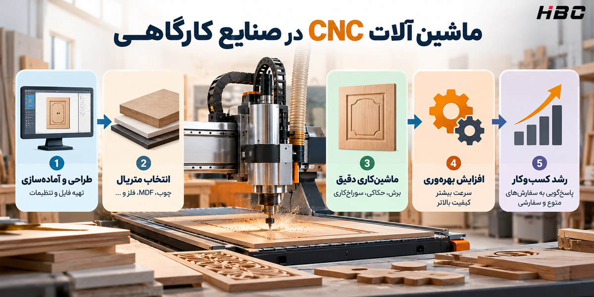 ماشین آلات cnc در صنایع کارگاهی