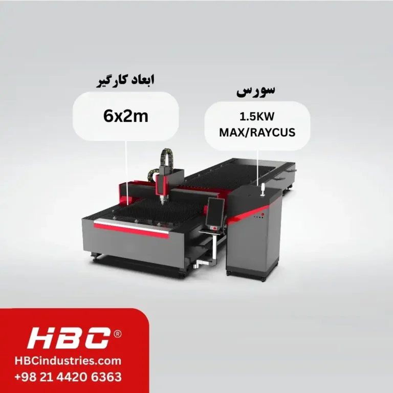 دستگاه لیزر برش فلزات 2x6m 1.5KW