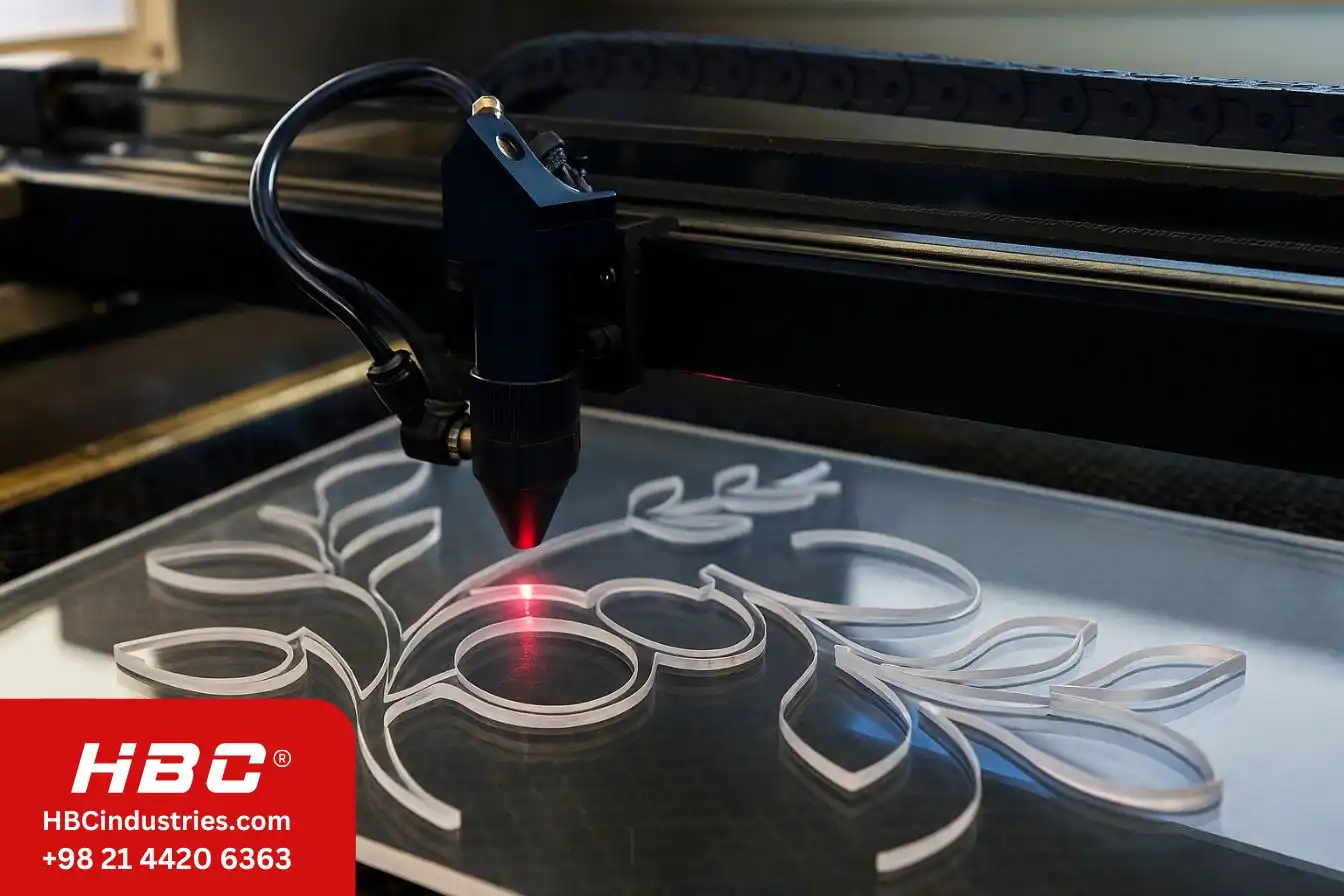 برش پلکسی با دستگاه لیزر برش غیرفلزات