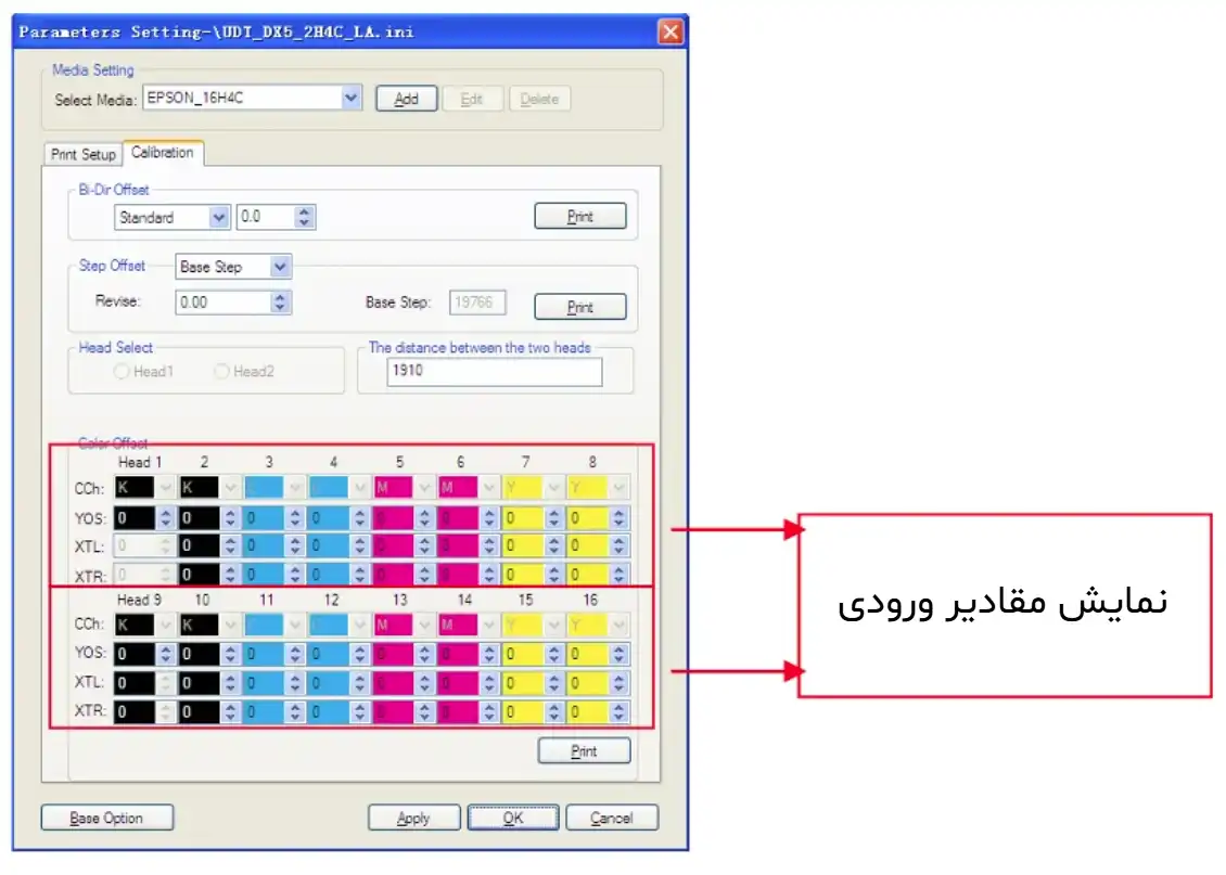 راهنمای جامع نصب، کالیبراسیون، نگهداری و عیبیابی پرینتر صنعتی دو هد Epson DX5 12 تنظیم رنگ